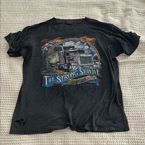 Graphic Tee with Truck Design